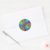楽しい抽象芸術のカラフルな円 ラウンドシール (封筒)
