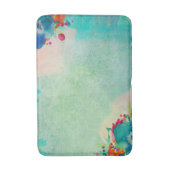 楽しい抽象芸術フローラ水の色パターン バスマット (正面縦)