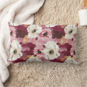 楽しい抽象芸術水の色のカメリア ランバークッション (ブランケット)