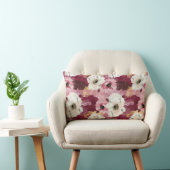 楽しい抽象芸術水の色のカメリア ランバークッション (椅子)