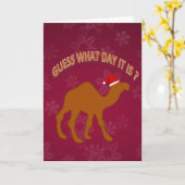 楽しい推測 今日は何の日 面白い クリスマス カード (黄色い花)