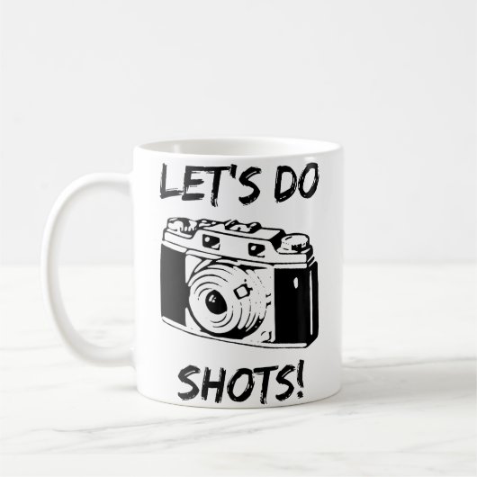 楽しい撮影 Let's Do Shots コーヒーマグカップ (左)