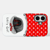 楽しい散歩に行こう!黒いペキニーズ Case-Mate iPhoneケース (裏面 (横))