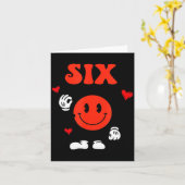 楽しい数字6 面白い67 ミーム 六 七 6 7 バレンタイン カード (黄色い花)