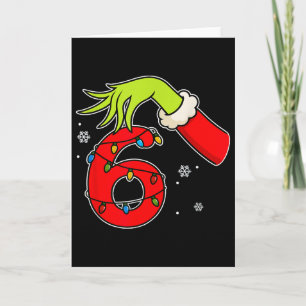 楽しい数字 6 クリスマス 67 シックス セブン ミーム クリスマス メンズ カード