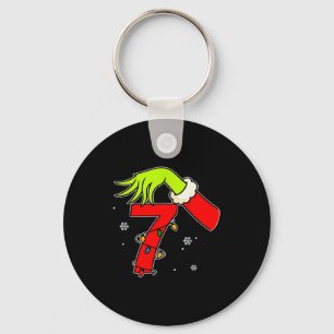 楽しい数字 7 クリスマス 67 シックス セブン ミーム Xmas メンズ キーホルダー