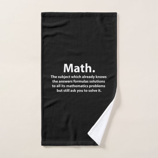 楽しい数学のタイポグラフィ ハンドタオル (ハンドタオル)