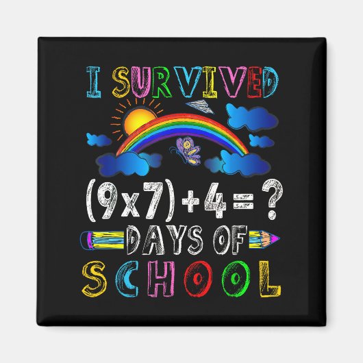 楽しい数学の先生のための67日間学校を生き延びた マグネット (正面)