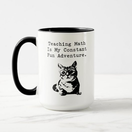 楽しい数学の冒険を教える先生の人生 マグカップ (左)