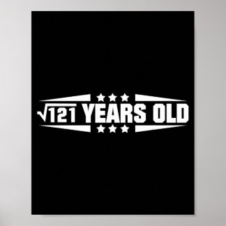 楽しい数学の引用121の平方根11歳の誕生日 ポスター
