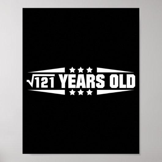 楽しい数学の引用121の平方根11歳の誕生日 ポスター (正面)