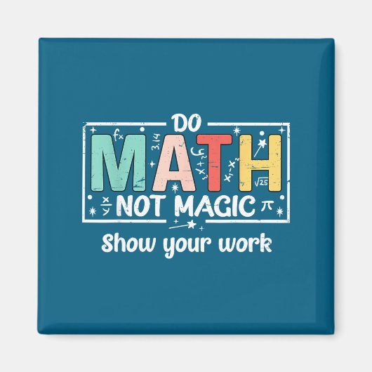 楽しい数学をしよう マジック数学の先生 マグネット (正面)