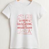 楽しい数学教師のシャツ; 最高の先生 Tシャツ