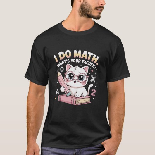 楽しい数学教師 猫 ネルディー STEM 学校に戻る Tシャツ (正面)