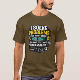 楽しい数学教師Tシャツ 私は問題を解決します ギフト Tシャツ