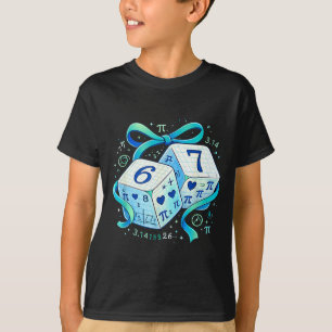 楽しい数学 67 サイコロ 6 7 ミーム Tシャツ