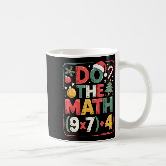 楽しい数学 67 メモ 六 七 クリスマス 先生 コーヒーマグカップ (右)