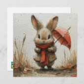 楽しい文句集：明るい挨拶🐰デジタル シーズンカード (正面/裏面)