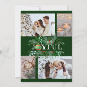 楽しい新しい親の飾り4枚の写真ホリデーカード シーズンカード (正面)