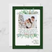 楽しい新しい親の飾り4枚写真ホリデーカード シーズンカード (裏面)