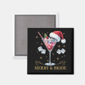 楽しい新婦と花嫁の独身最後のパーティーのお尻の飾り ドリンク クリスマス マグネット (正面/裏面)
