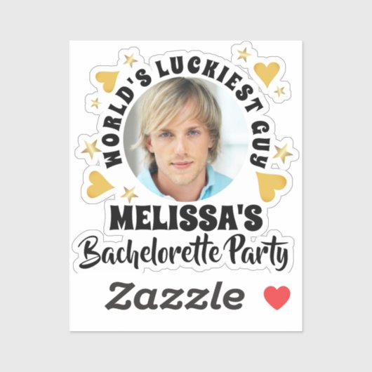 楽しい新婦の顔写真 バチェロレッテパーティー シール (シート)