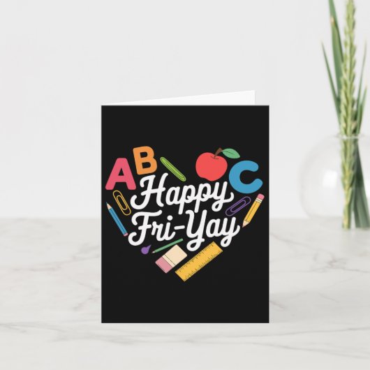 楽しい新学期コレクション ハッピーFri-yay ユーモラス カード (正面)