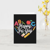 楽しい新学期コレクション ハッピーFri-yay ユーモラス カード (黄色い花)