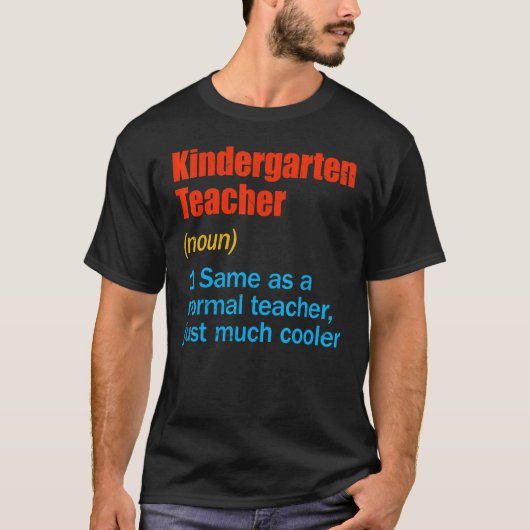 楽しい新学期 初日 幼稚園の先生 Tシャツ (正面)
