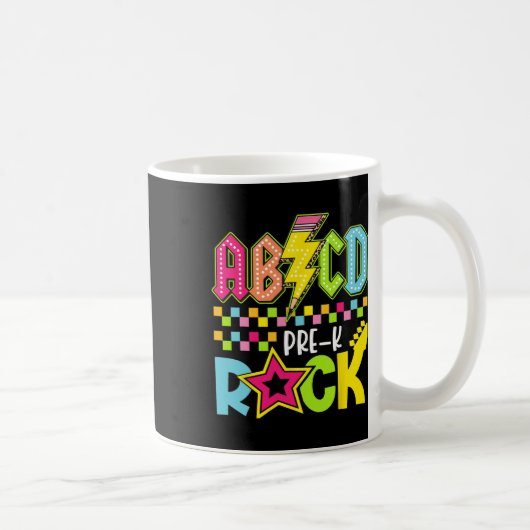楽しい新学期、稲妻プリケロックキッズ コーヒーマグカップ (右)