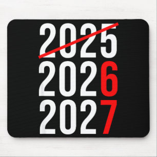 楽しい新年67ミーム こんにちは2026 さようなら2025 待ってる マウスパッド