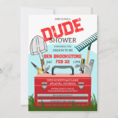 楽しい新郎ツールウェディングシャワー招待状 招待状 (正面)