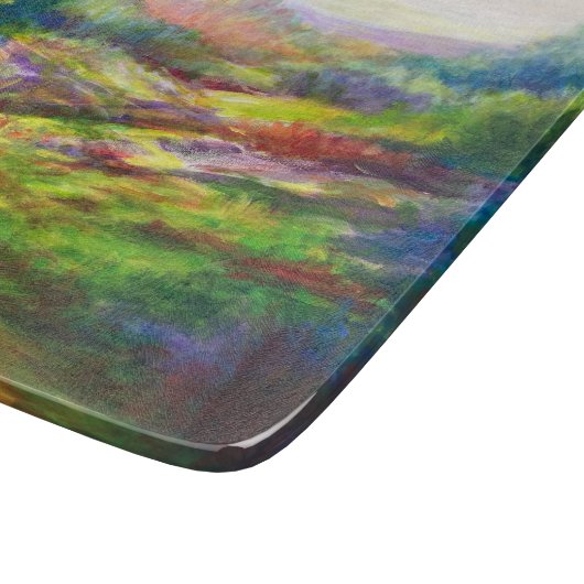 楽しい旅 - カラフルで幻想的な風景 カッティングボード (角)
