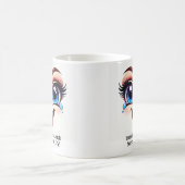 楽しい日もある!笑える目をしたおもしろい顔 コーヒーマグカップ (中央)
