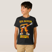 楽しい日 六 七 bruh 6 7 数学のミーム キッズ 男の子 tシャツ (正面フル)