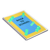 楽しい明るい新学期グリッドデザイン装飾付き ノートブック (右側)