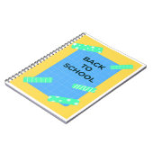 楽しい明るい新学期グリッドデザイン装飾付き ノートブック (左側)