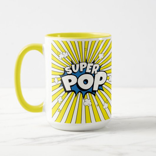 楽しい明るい日差し SUPER POP! コミックポップアート マグカップ (左)