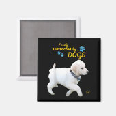 楽しい明るい犬好き - メンズ レディース マグネット (正面/裏面)