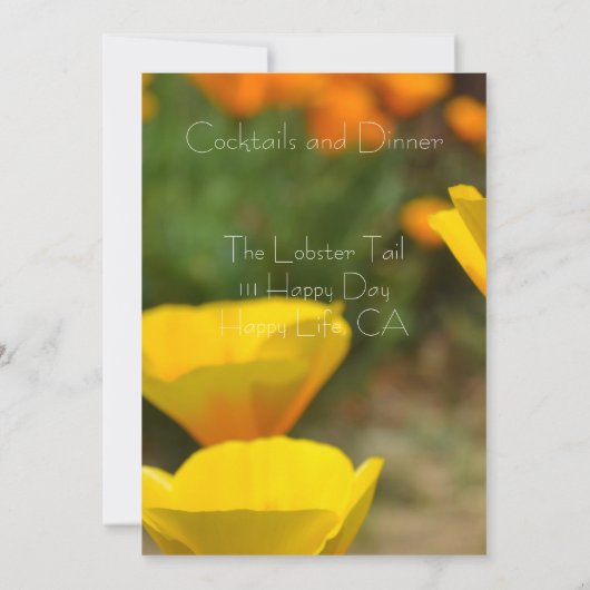 楽しい春 招待状 (裏面)