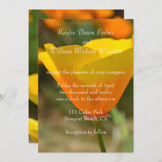 楽しい春 招待状 (正面/裏面)