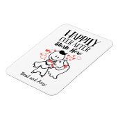 楽しい時々ここに結婚のおめでとうCa マグネット (左側)