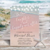 楽しい時々ビーチ結婚式リハーサルディナー 招待状