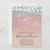 楽しい時々ビーチ結婚式リハーサルディナー 招待状 (正面)