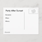 楽しい時を過すこと インビテーションポストカード (裏面)