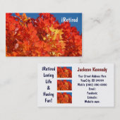楽しい時を過す生命を愛するiRetired名刺 名刺 (正面/裏面)