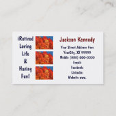 楽しい時を過す生命を愛するiRetired名刺 名刺 (裏面)