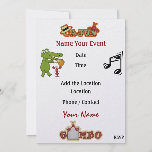 楽しい時を過転がごせよケージャンスタイル!SRF 招待状 (裏面)