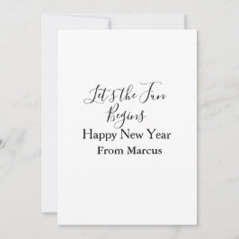 楽しい時間が始まります！ 新年おめでとうございます 年間シンプル シーズンカード