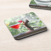 楽しい時間にカクテルを飲んでいるリス コースター (左側)